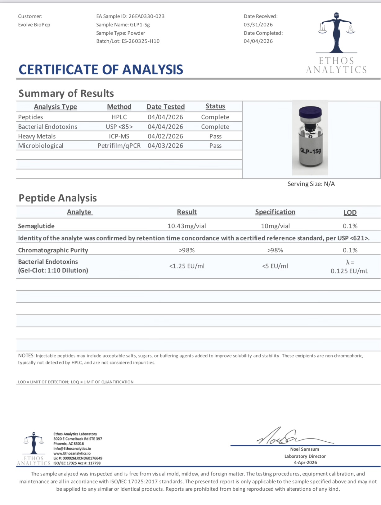 S-10 | Single Agonist Research Peptide 10mg - Image 2